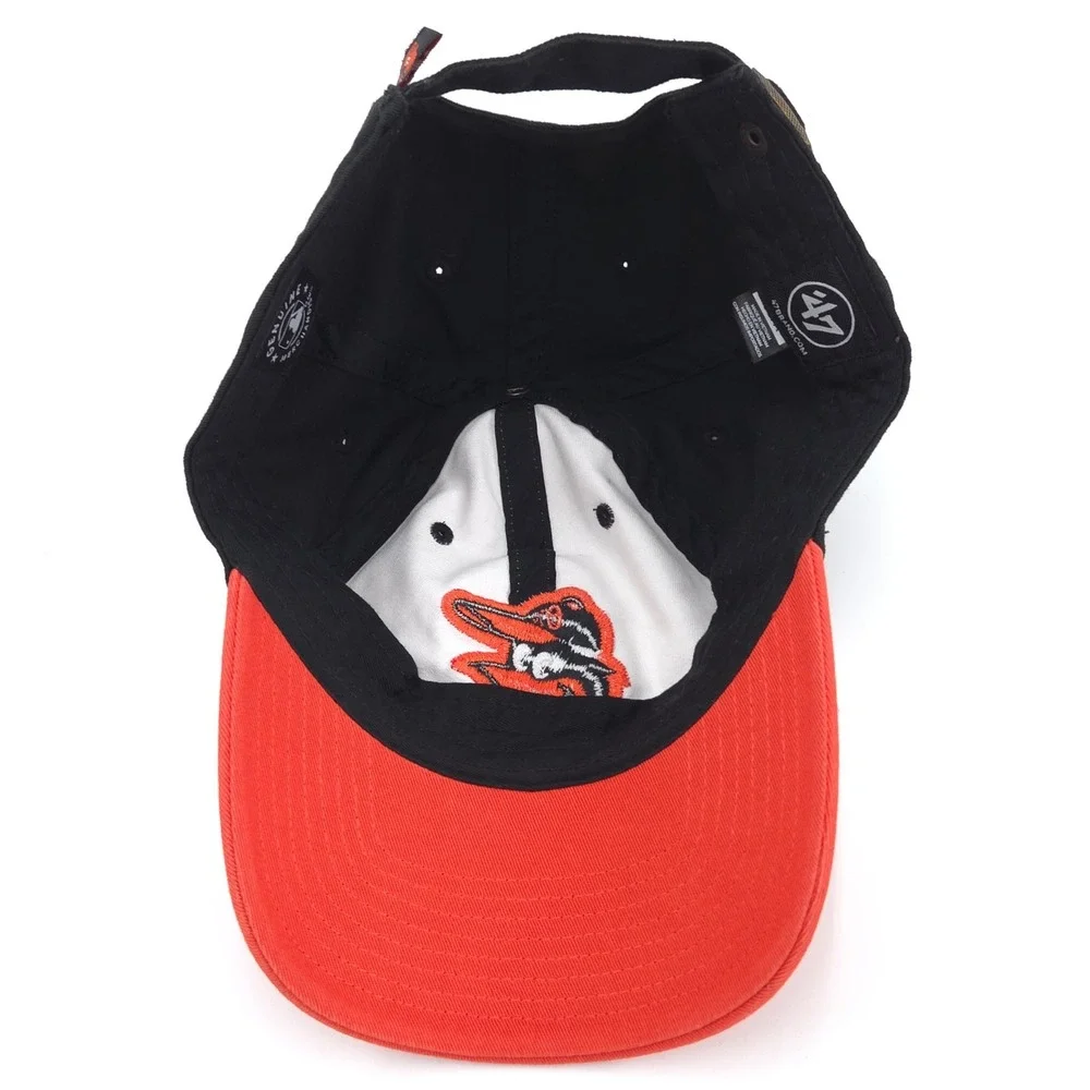 Baltimore Orioles 47 Brand Clean Up Adjustable Hat Black Orange OSFA MLB NWOT